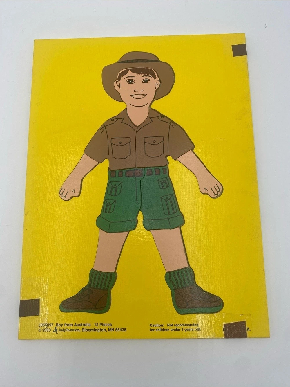 Vintage Judy/Instructo Boy from Australia Learning Board Yellow
